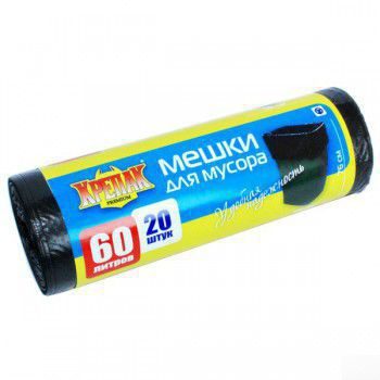 Мешки для мусора "Крепак" в рул. 60л/20шт. 10мкр