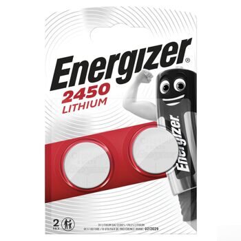 Батарейки ENERGIZER, CR2450, литиевые, 2шт,в блистере