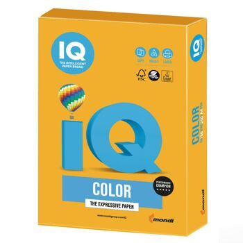 Бумага IQ color, А4, 160 г/м2, 250 л., умеренно-интенсив (тренд) старое золото AG10