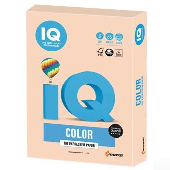 Бумага IQ color, А4, 160 г/м2, 250 л., пастель, темно-кремовая, SA24