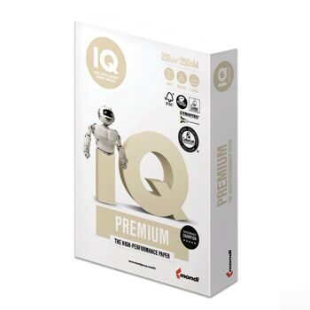 Бумага IQ PREMIUM, А4, 200 г/м2, 250 л., класс "А", Австрия, белизна 170% (CIE)