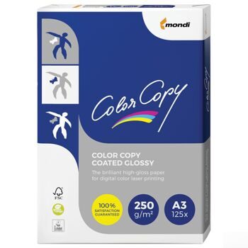 Бумага COLOR COPY GLOSSY, мелованная глянцевая, А3, 250 г/м2, 125 л., для полноцветной лазерной печа