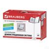 Демосистема напольная BRAUBERG "Solid", металлическая, серая, с 10 цветными панелями А4, 236724