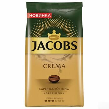 Кофе в зернах JACOBS "Crema", 1000 г, вакуумная упаковка