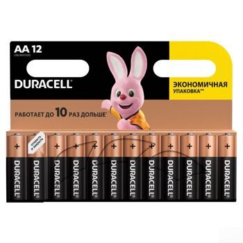 Батарейка DURACELL Basic, AA (LR06, 15А), алкалиновая